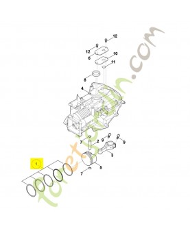 Jeu de segments de piston 0004-007-1007. Pièce détachée Stihl / Vicking