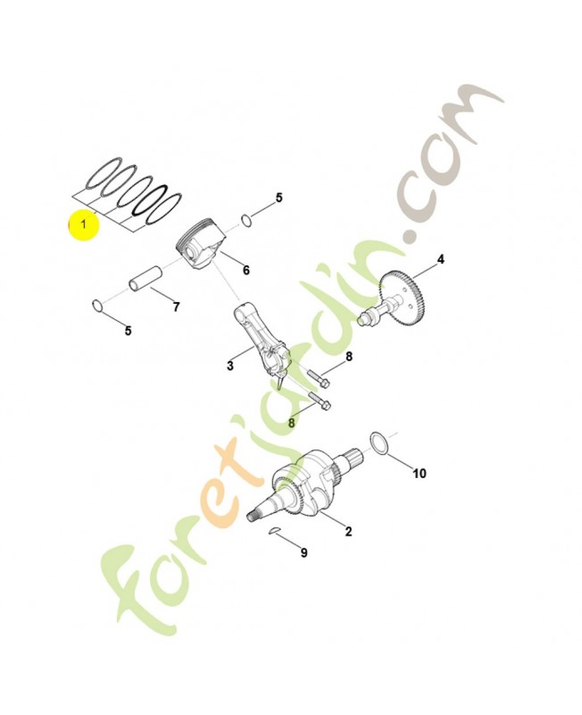 Jeu de segments de piston 0004-007-1011. Pièce détachée Stihl / Vicking Jeu de segments de piston 0004-007-1011. Pièce détachée Stihl / Vicking