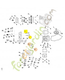 Jeu de soupapes 0004-007-1022. Pièce détachée Stihl / Vicking