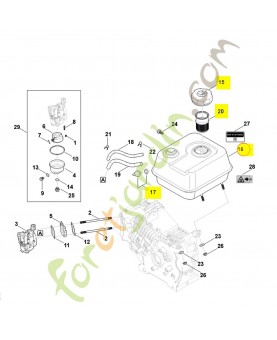 Kit de réparation 0004-007-1803. Pièce détachée Stihl / Vicking