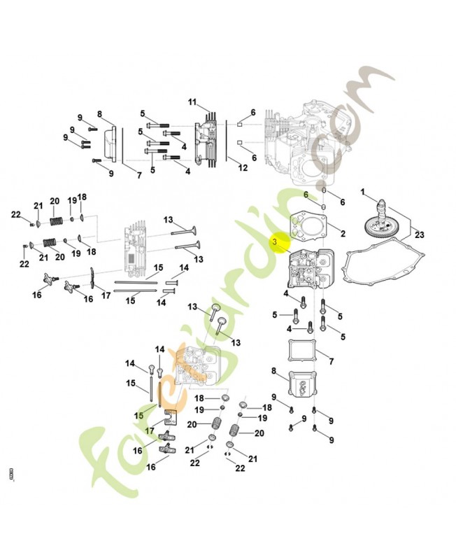 Culasse 0004-020-0602. Pièce détachée Stihl / Vicking Culasse 0004-020-0602. Pièce détachée Stihl / Vicking