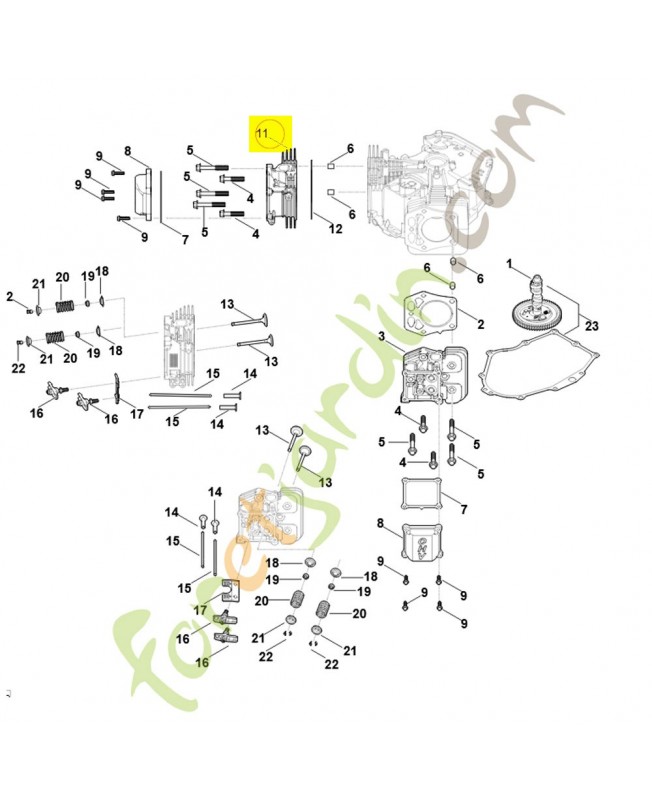 Culasse droite 0004-020-0603. Pièce détachée Stihl / Vicking Culasse droite 0004-020-0603. Pièce détachée Stihl / Vicking