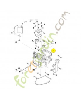 Carter de vilebrequin 0004-020-2106. Pièce détachée Stihl / Vicking