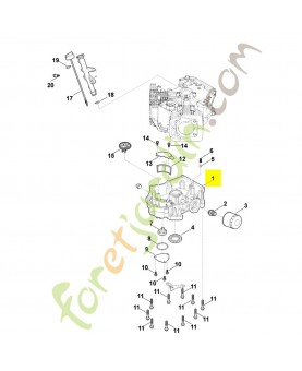 Carter de vilebrequin 0004-020-2107. Pièce détachée Stihl / Vicking