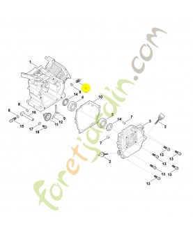 Bouchon fileté de vidange d'huile 0004-021-4802. Pièce détachée Stihl / Vicking