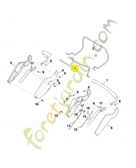Levier de commande 6340-760-1500. Pièce de rechange Sithl / Vicking