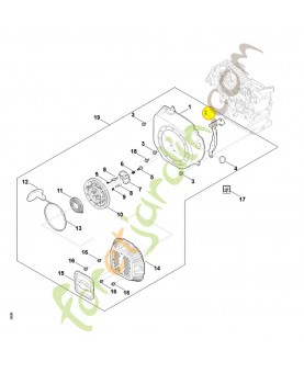 Déflecteur d'air 0004-087-3605. Pièce détachée Stihl / Vicking
