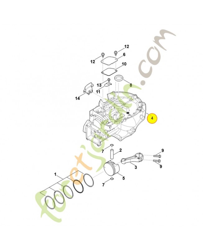 Carter de vilebrequin 0004-020-2110. Pièce détachée Stihl / Vicking Carter de vilebrequin 0004-020-2110. Pièce détachée Stihl / Vicking