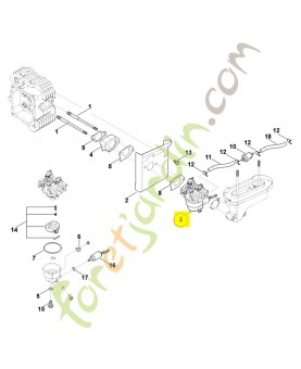Carburateur 0004-120-0614. Pièce détachée Stihl / Vicking