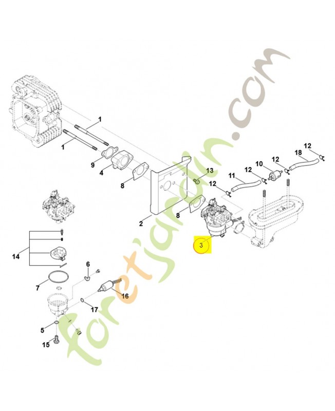 Carburateur 0004-120-0614. Pièce détachée Stihl / Vicking Carburateur 0004-120-0614. Pièce détachée Stihl / Vicking