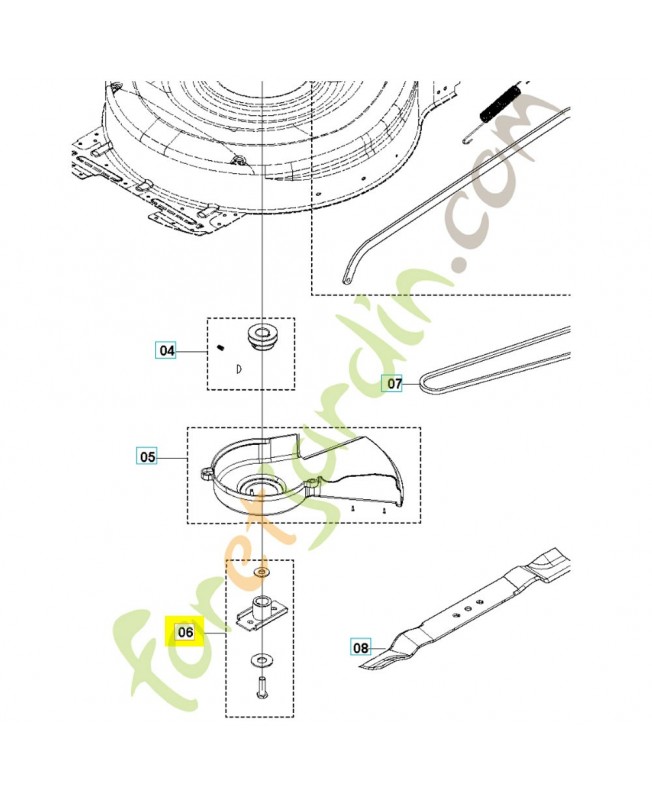 Support de lame 529595001. Pièce détachée Husqvarna