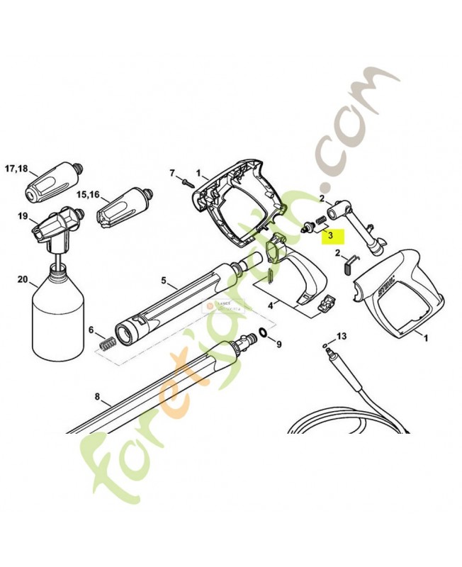Soupape Stihl ref. 4915-500-0698