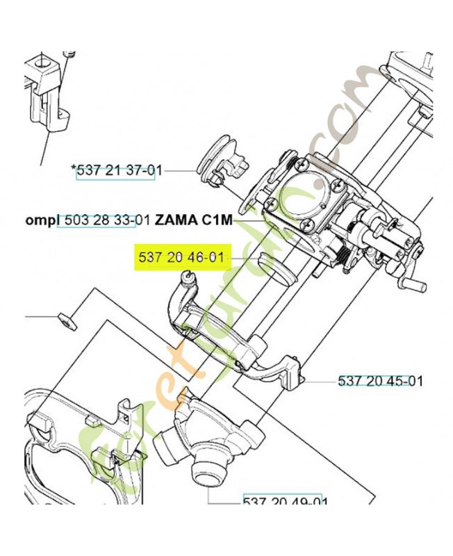 Douille 537204601. Pièce de rechange Husqvarna