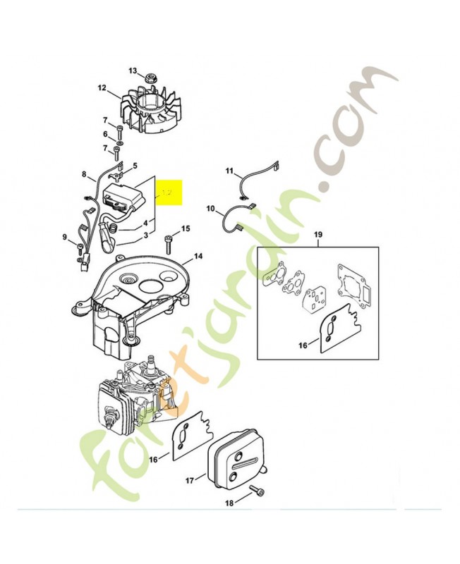 Module d'allumage 4242-400-1301. Pièce de rechange Sithl / Vicking