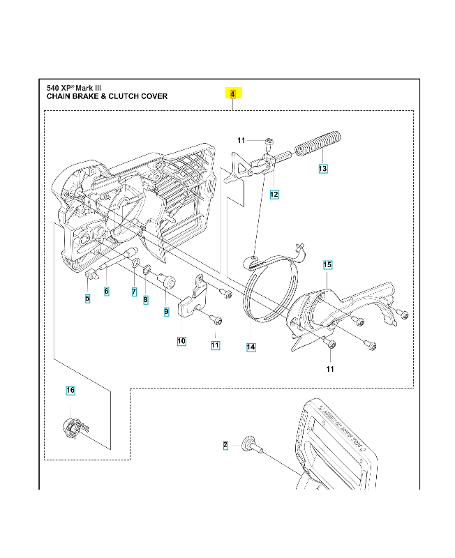 Carter d'embrayage référence 599820302 Remplace référence 599820301 husqvarna