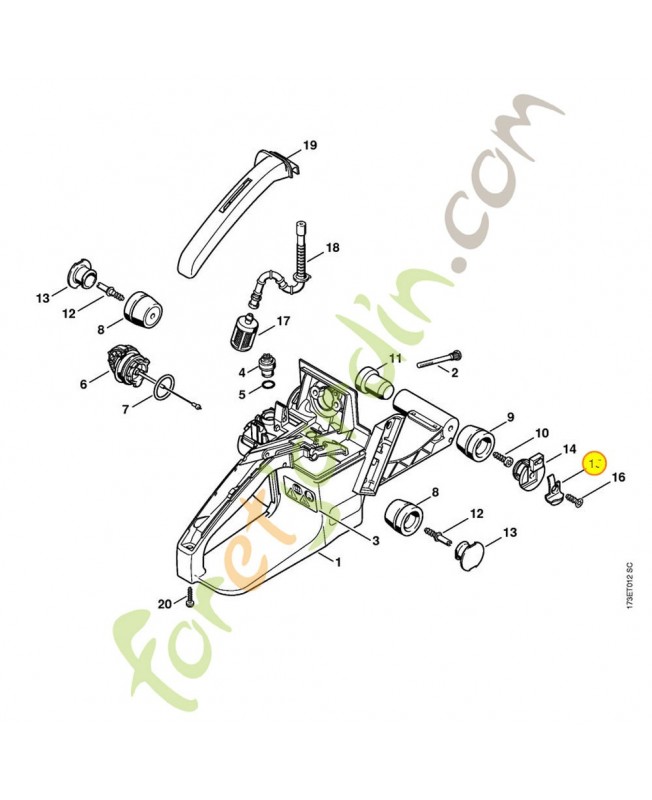 Arrêt de chaine 1125-650-7700. Pièce détachée Stihl / Vicking
