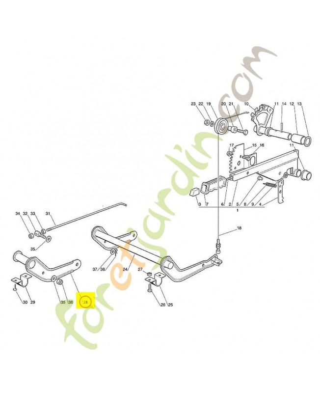 Levier en stock 6125-700-7020- Pièce de détachée Sithl / Vicking