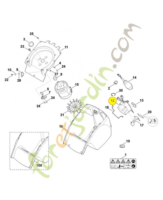 Commutateur GE 375 6011-430-0500 - Pièce de détachée Sithl / Vicking