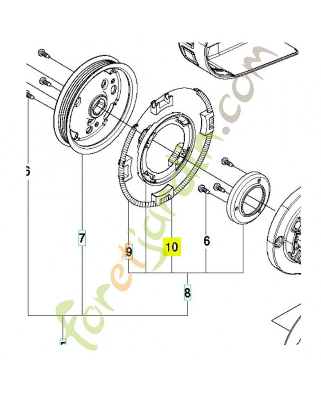 Garniture de frein 544440402- Pièce de détachée Husqvarna