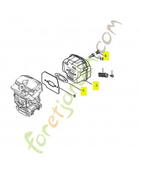 Silencieux 1143-140-0667. Pièce détachée Stihl / Vicking