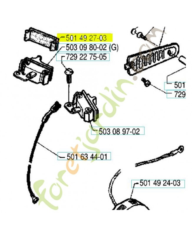 Couvercle Husqvarna ref. 501492703