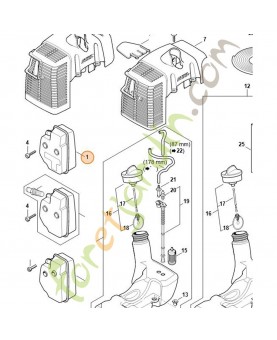 Silencieux 4134-140-0613. Pièce détachée Stihl / Vicking