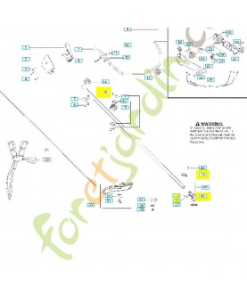 Arbre d'entrainement. Pièce de rechange Husqvarna