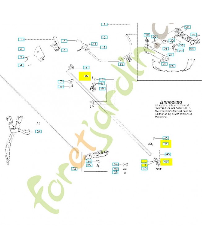 Arbre d'entrainement. Pièce de rechange Husqvarna
