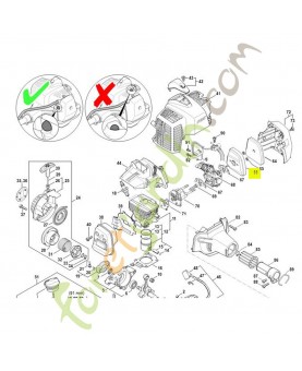 Boîtier de filtre Stihl ref. 4149-140-2802