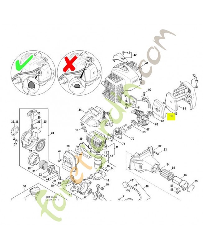 Boîtier de filtre Stihl ref. 4149-140-2802