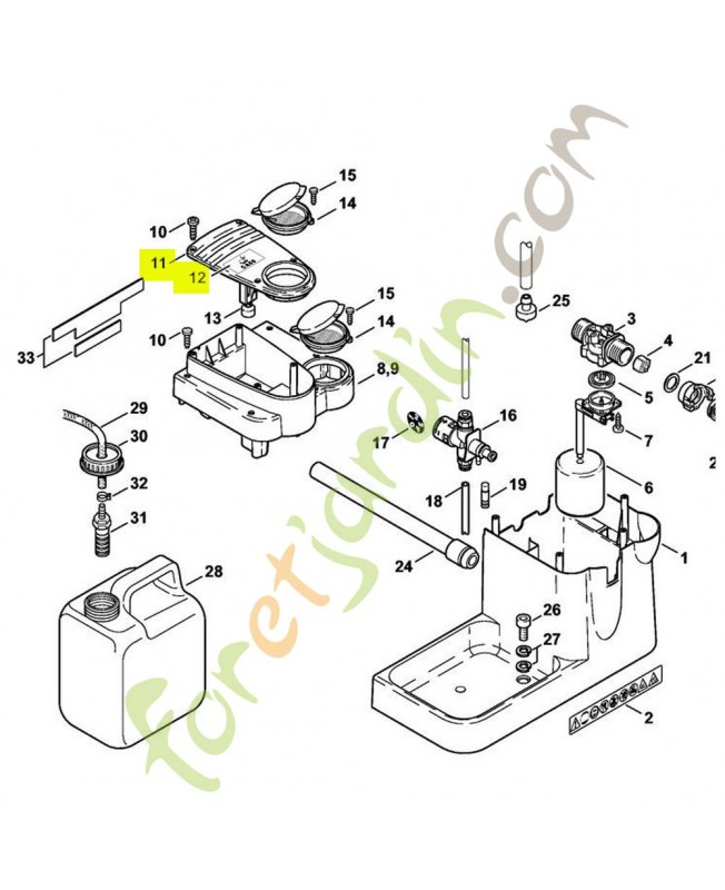 Couvercle 4752-701-0901. Pièce détachée Stihl / Vicking