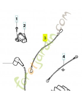 Cable 501839808. Pièce de rechange Husqvarna