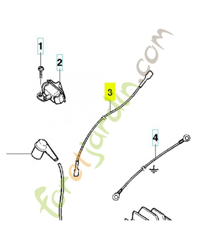 Cable 501839808. Pièce de rechange Husqvarna