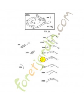 693651 Fil d arrêt 0003-000-1255. Pièce de rechange pour moteur thermique Briggs et Straton