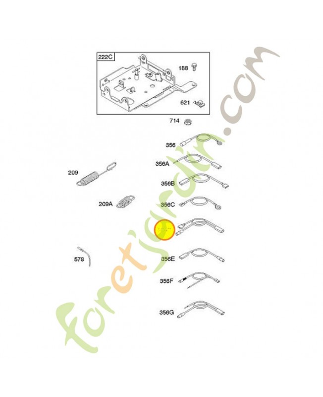 693651 Fil d arrêt 0003-000-1255. Pièce de rechange pour moteur thermique Briggs et Straton 693651 Fil d arrêt 0003-000-1255. Pièce de rechange pour moteur thermique Briggs et Straton