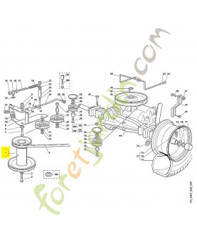 Poulie moteur 6125-700-2505 adaptable stihl - Pièce de détachée Sithl 