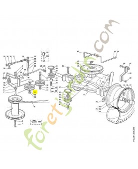 Poulie 6125-760-1200 adaptable stihl - Pièce de détachée Sithl 