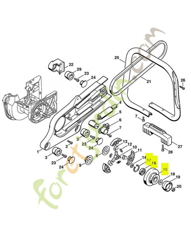 Poulie a gorge Stihl ref. 4223-700-2500