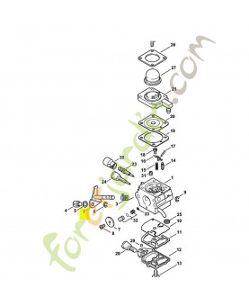 Axe papillon av. levier