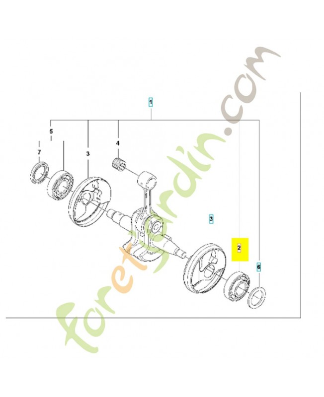 roulement 505133505 - Pièce détachée Husqvarna