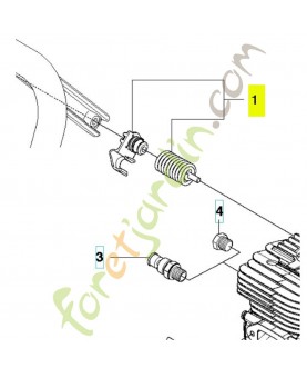 Amortisseur Husqvarna ref. 505424501 Remplace référence 505424401 ; 506389102 ; 506389104 ; 506389101