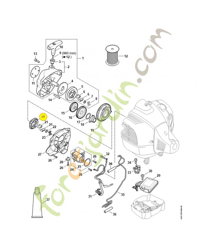 Entraineur 4244-195-2000. Pièce détachée Stihl / Vicking