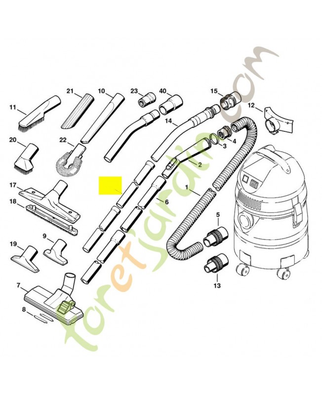 Tuyau de rallonge 4786-503-1600. Pièce de rechange Sithl / Vicking