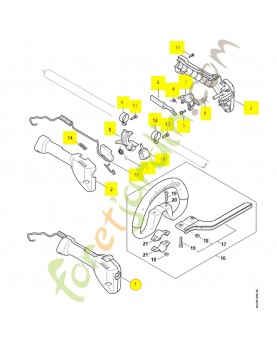 Poignée de commande 4867-790-1330. Pièce détachée Stihl / Vicking