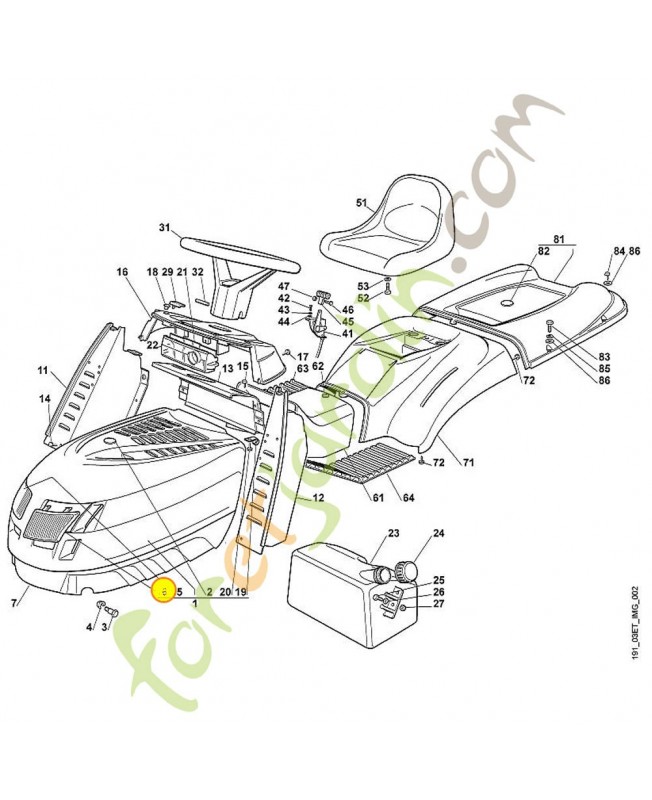 Verre de projecteur gauche 6151-405-3200