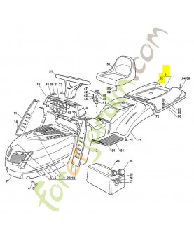 Couvercle du bac 6151-700-8911. Pièce de rechange Sithl / Vicking