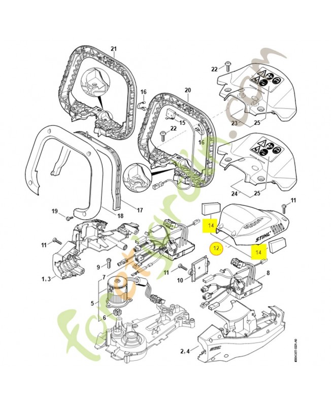Recouvrement hsa 94 r 4869-600-3503. Pièce détachée Stihl / Vicking