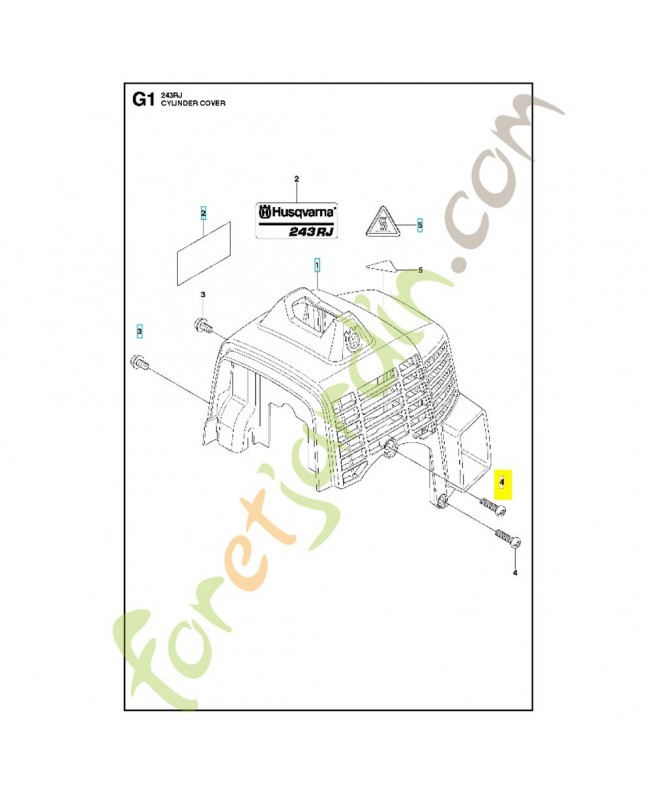 Vis 521863601. Pièce de rechange Husqvarna Vis 521863601. Pièce de rechange Husqvarna
