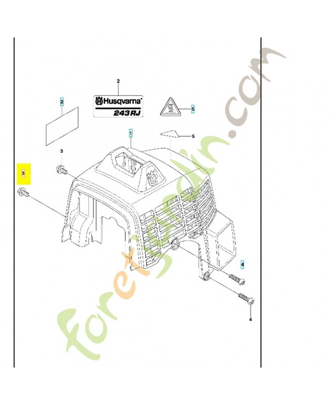 Boulon 521515901. Pièce de rechange Husqvarna