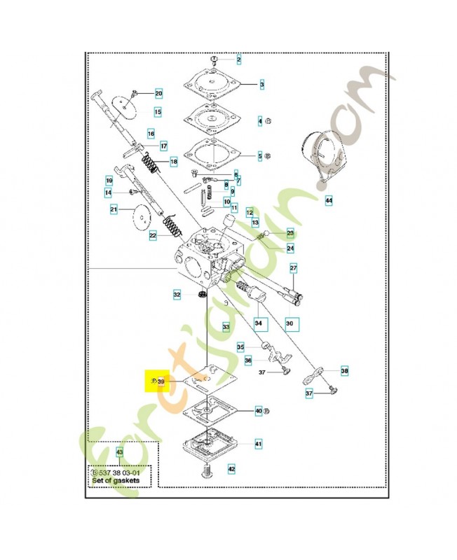 Membrane de pompe 537380201. Pièce de rechange Husqvarna Membrane de pompe 537380201. Pièce de rechange Husqvarna